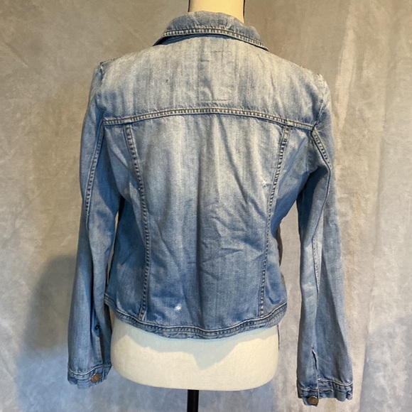 JCrew distressed light wash denim jacket - Picture 5 of 5